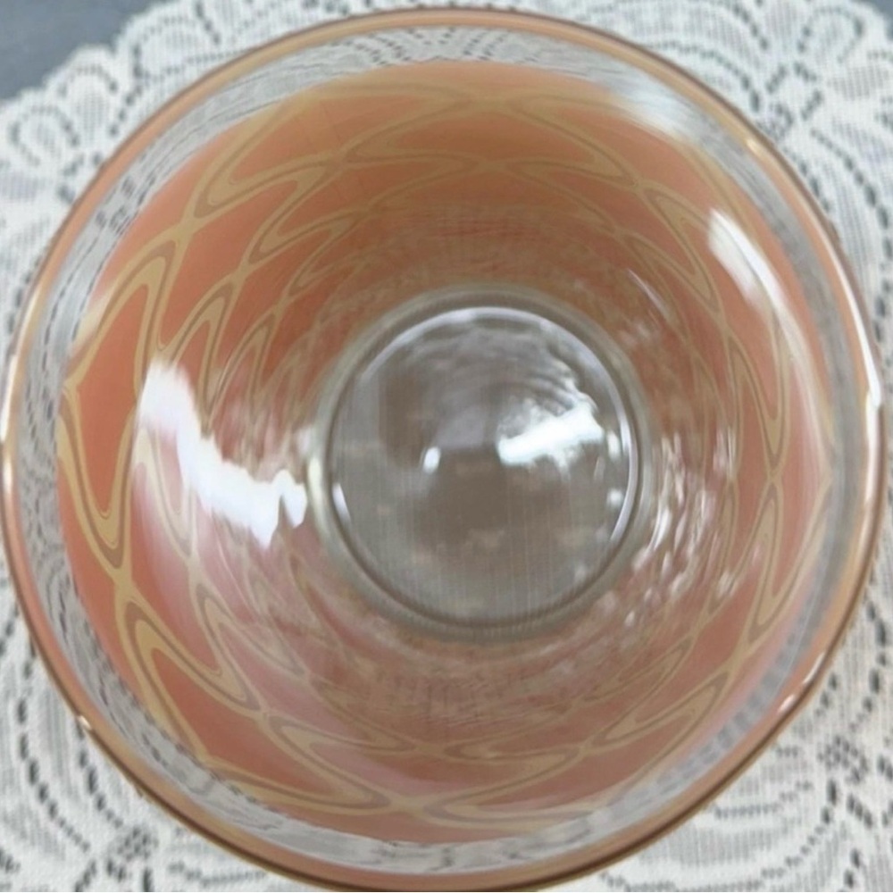 Vintage Libbey Orange Geometric Glass Vase Mid Century Modern 10” - Picture 6 of 7